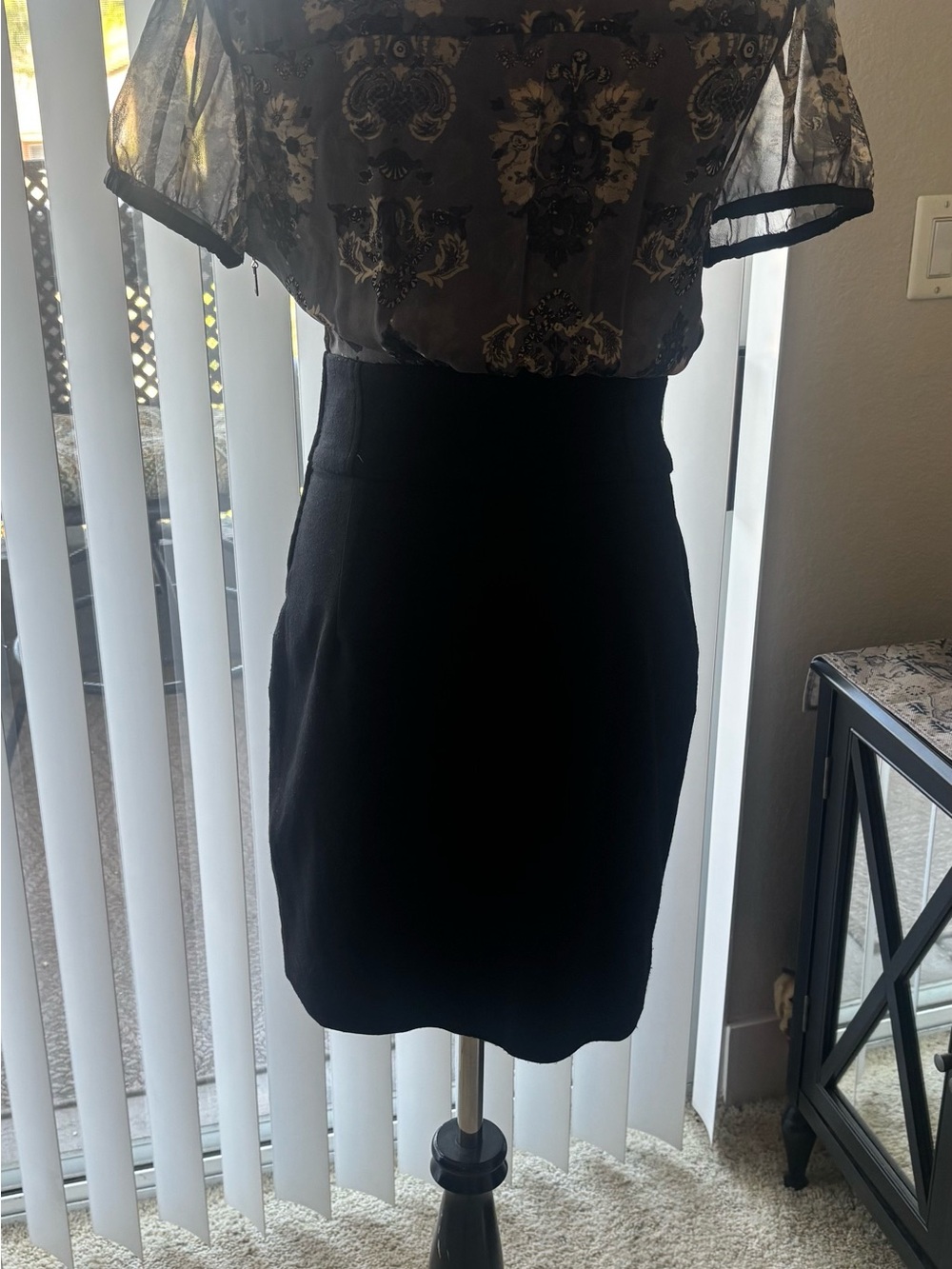 Guess Black Mini Skirt dress - Fitted High Waist